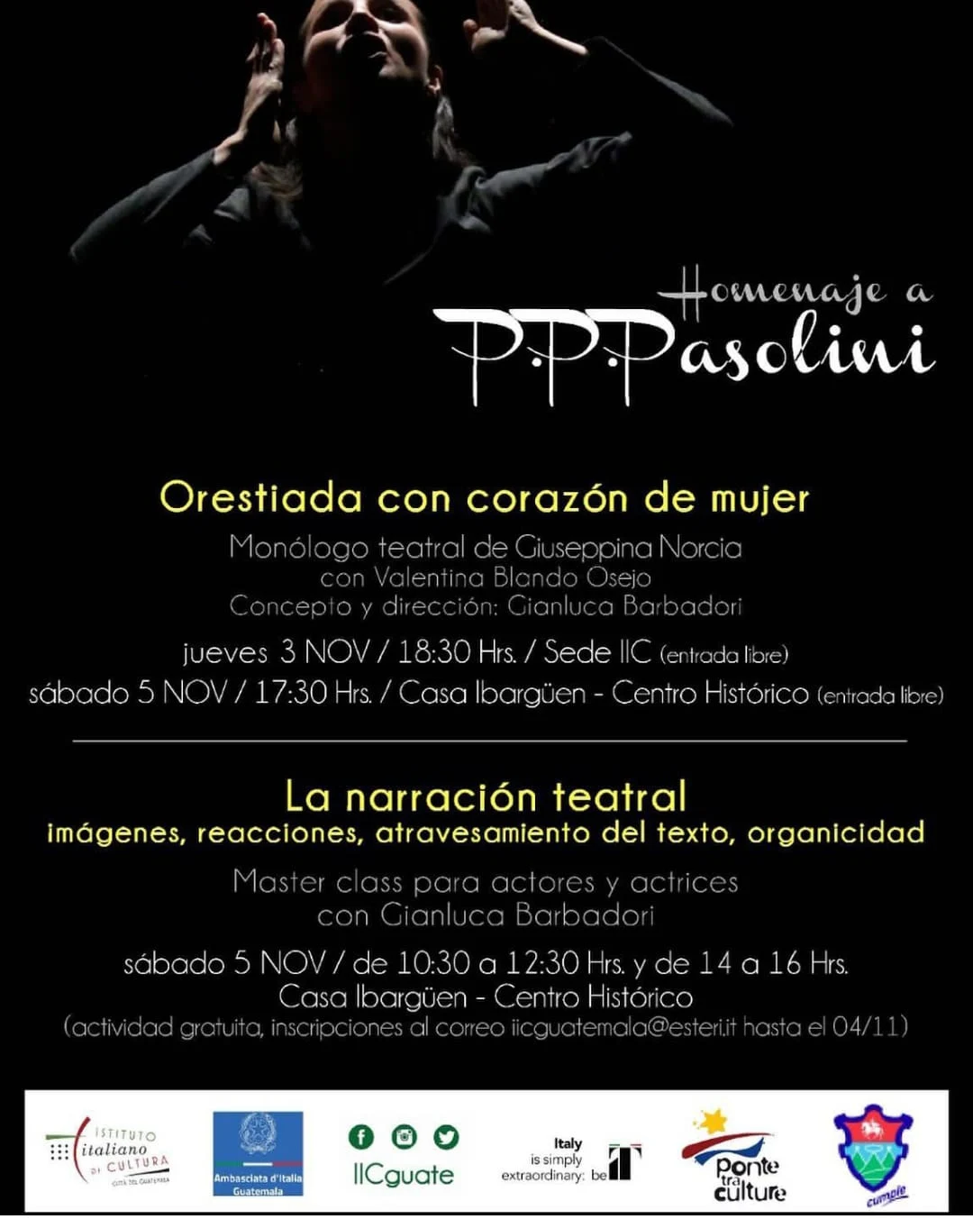 Cartel de Orestiada en Ciudad de Guatemala
